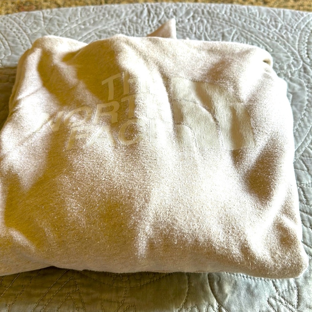 North Face tan sweatshirt